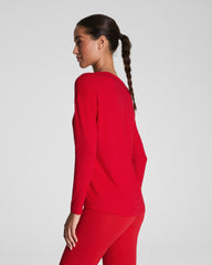 SPANX® Outpace Long Sleeve Top | Spanx Red