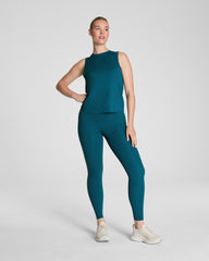 SPANXshape™ CoreLuxe Full-Length Leggings with Mid-Tummy Compression | Emerald Bay