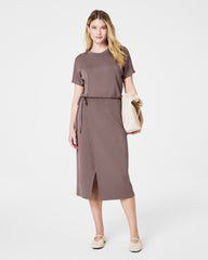 SPANX AirEssentials® Midi Wrap Dress | Smoke