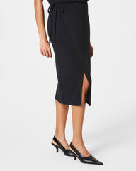 SPANX AirEssentials® Midi Wrap Dress | Very Black