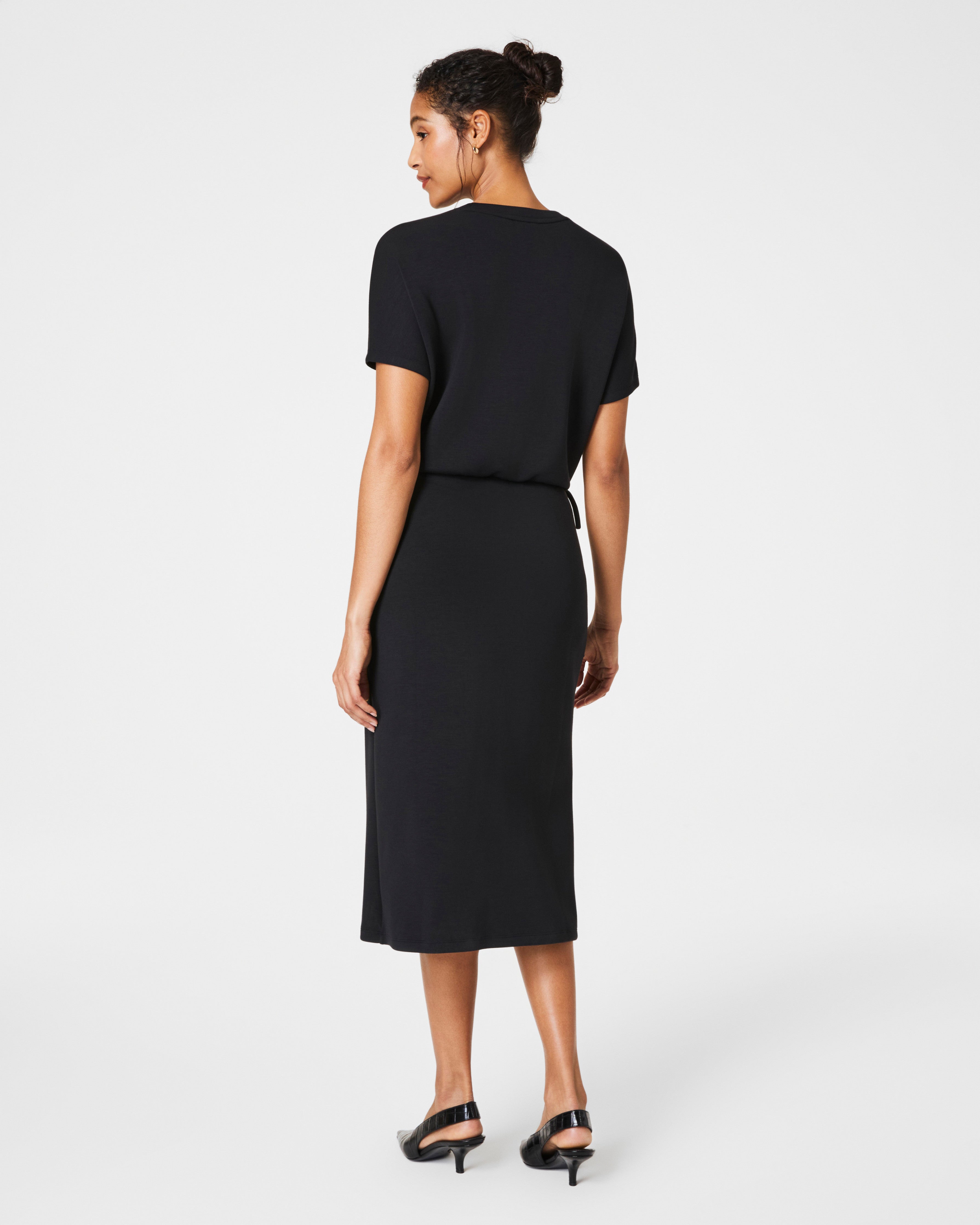 SPANX AirEssentials® Midi Wrap Dress | Very Black