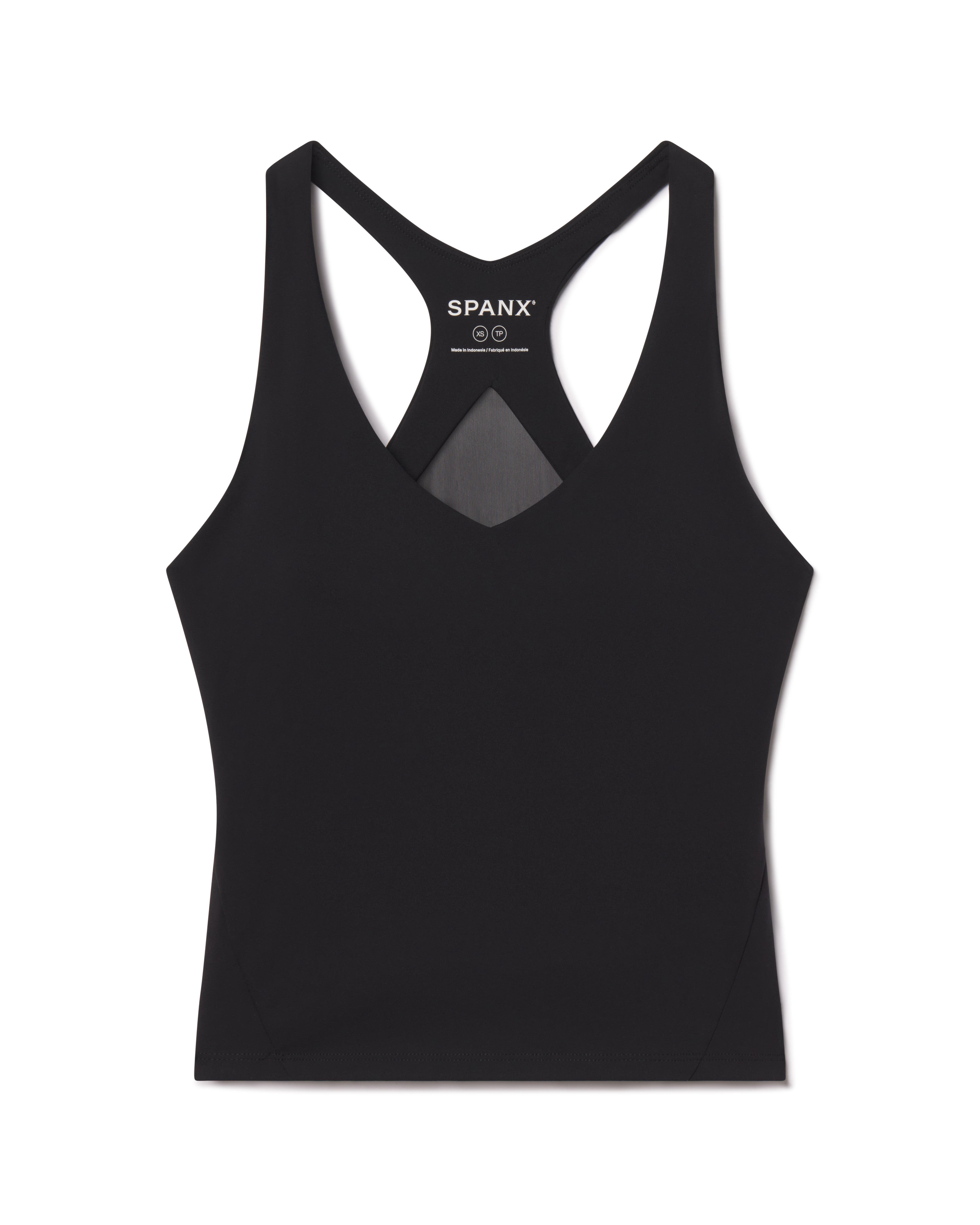 SPANX® Get Moving V-Neck Shelf Tank | Very Black