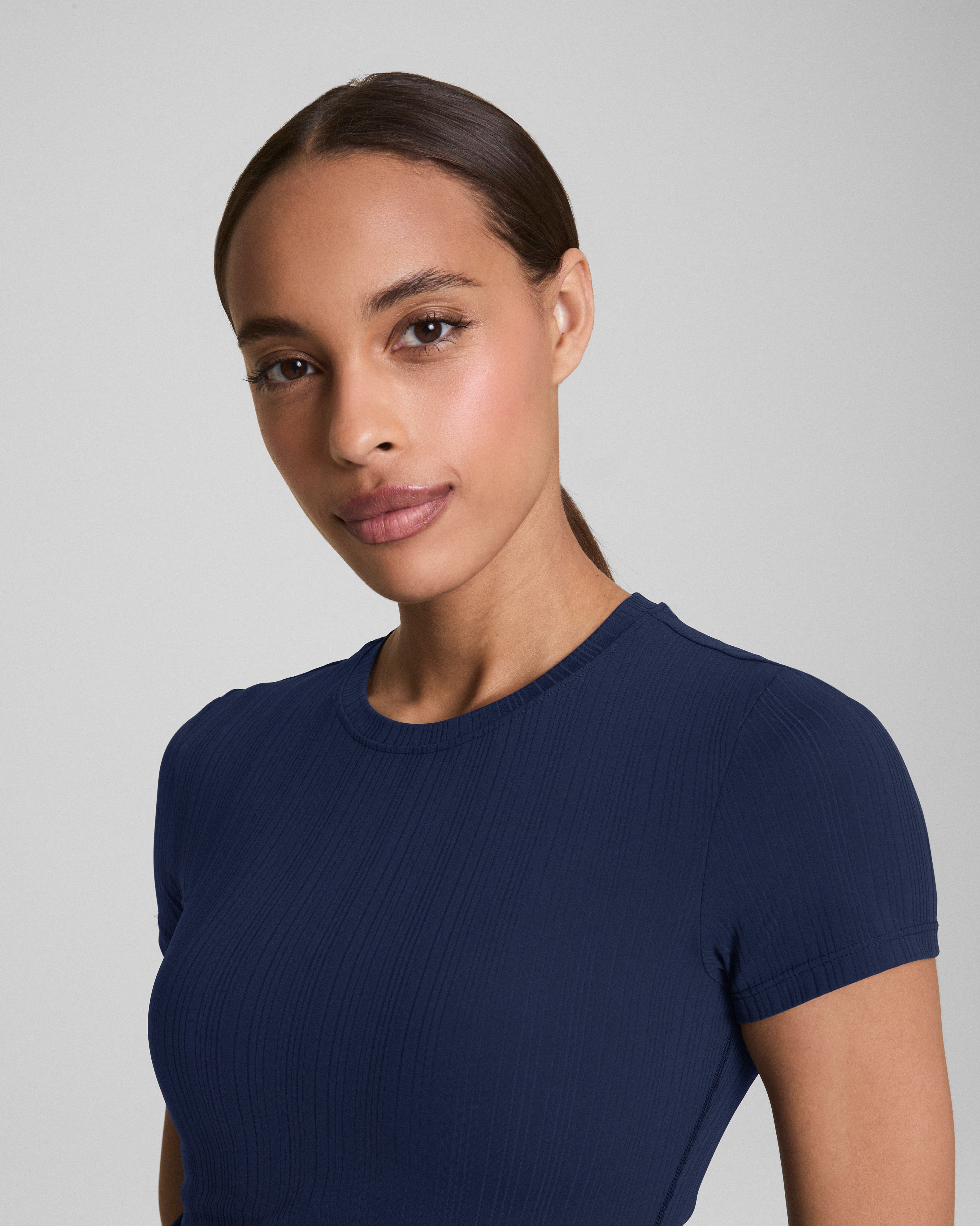 SPANX® Get Moving Rib Tee | Timeless Navy