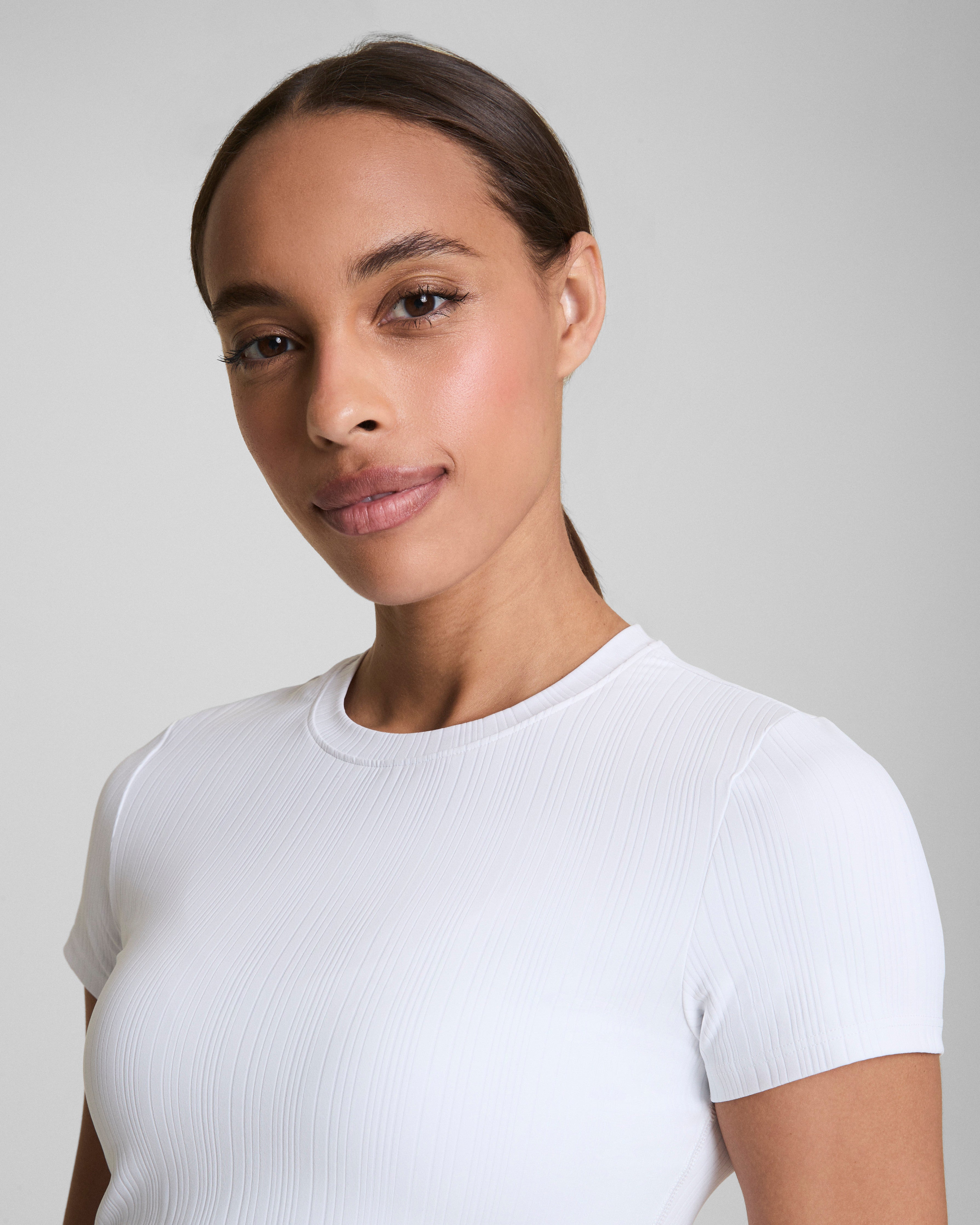 SPANX® Get Moving Rib Tee | Vivid White