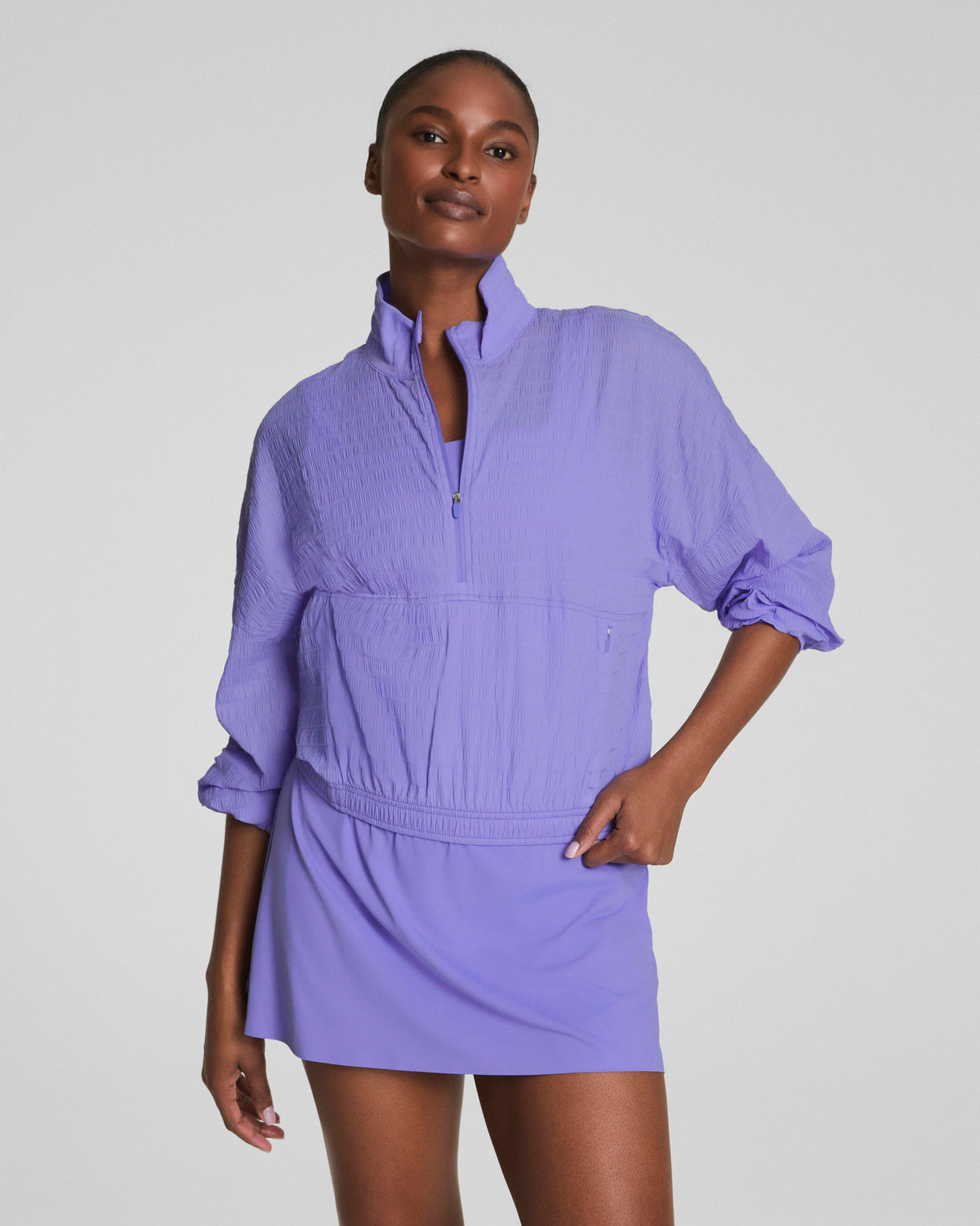 SPANX® Get Moving Textured Half Zip