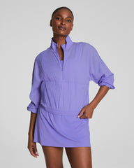 SPANX® Get Moving Textured Half Zip | Amethyst