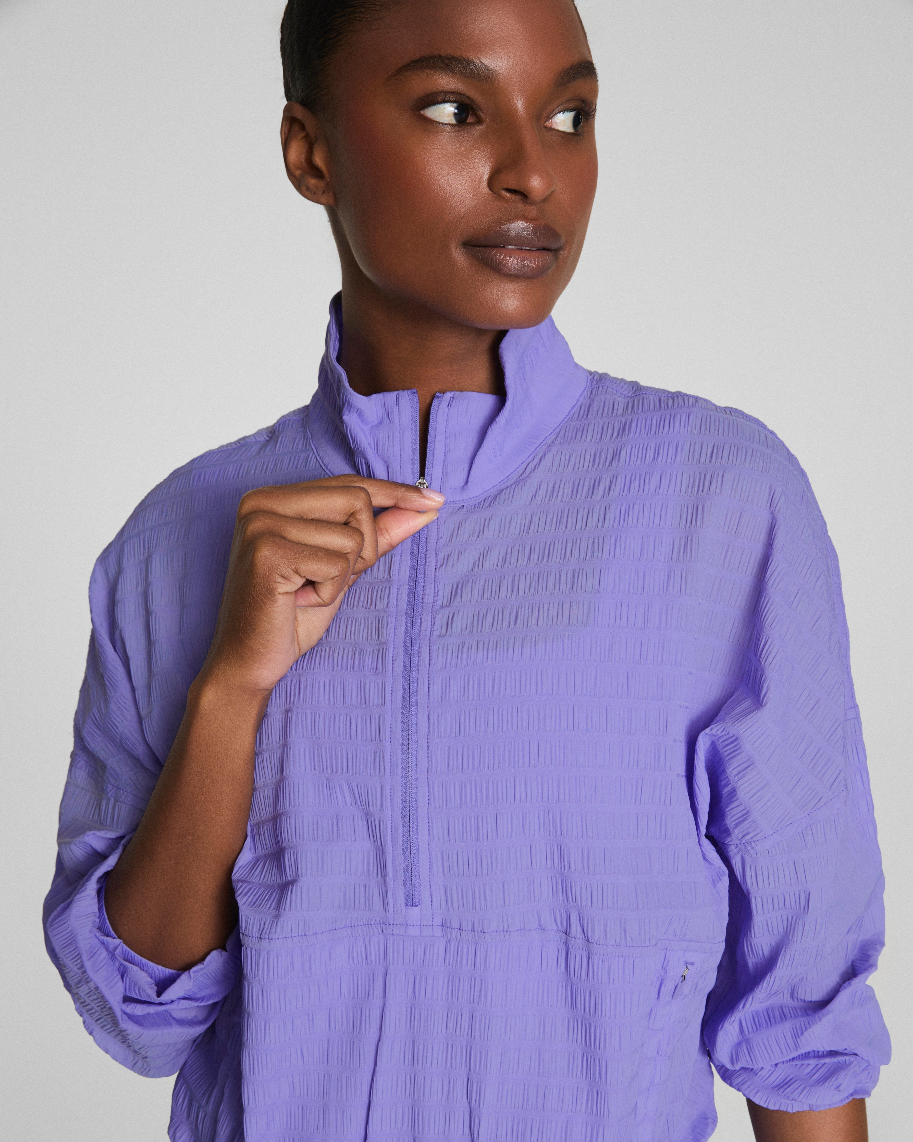 SPANX® Get Moving Textured Half Zip | Amethyst