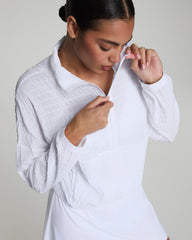 SPANX® Get Moving Textured Half Zip | Vivid White