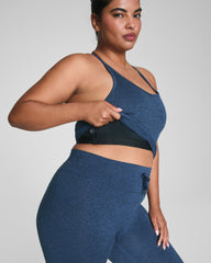 SPANXsupersmooth™ SoftStretch Rib V-Neck Shelf Tank | Timeless Navy / Dark Timeless Navy