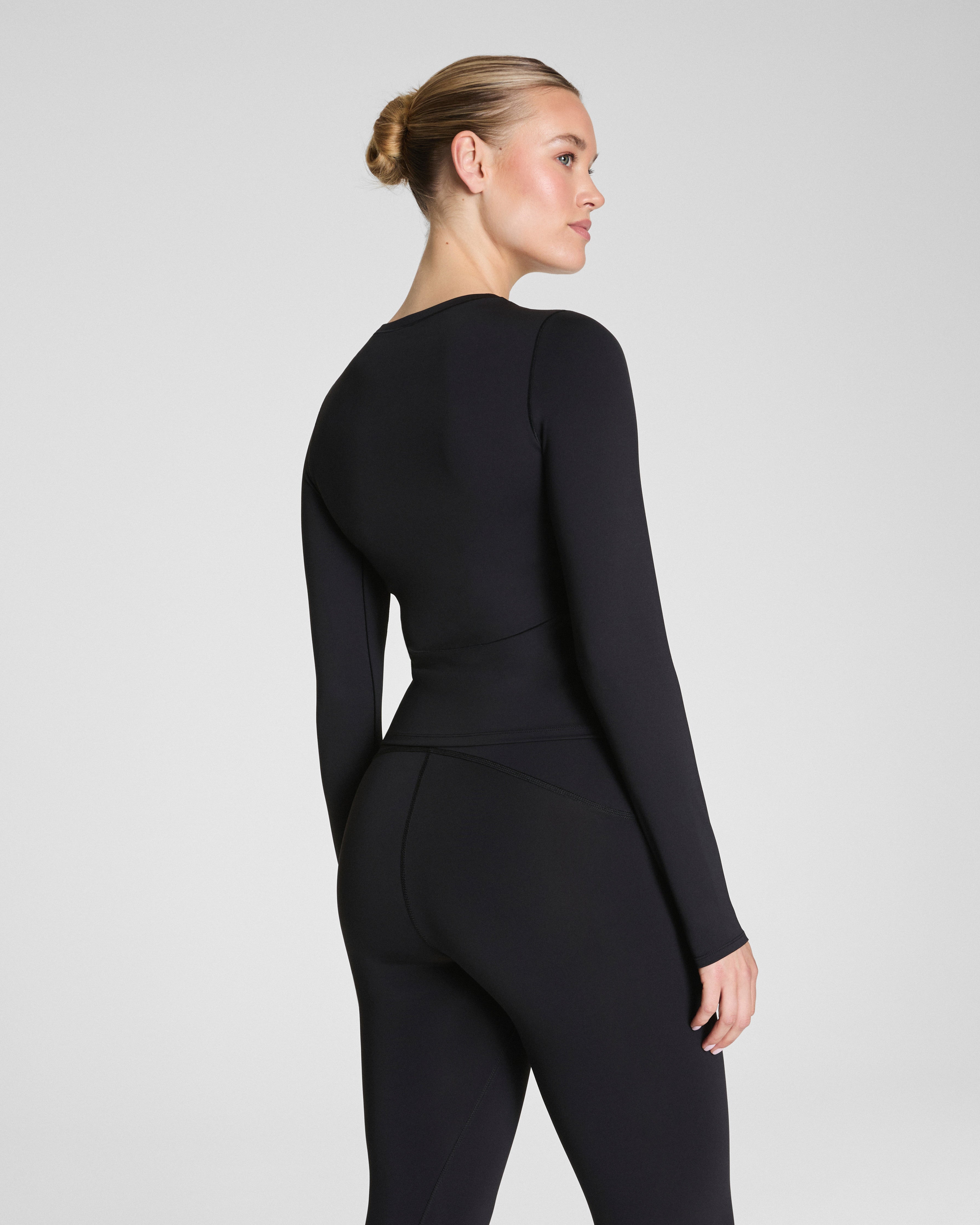 SPANXshape™ Get Moving Long Sleeve Top with SecretSweat Tech | Eclipse
