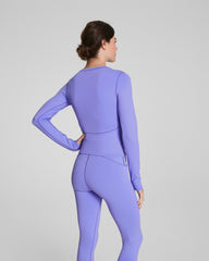 SPANXshape™ Get Moving Long Sleeve Top with SecretSweat Tech | Light Amethyst