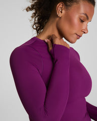 SPANXshape™ Get Moving Long Sleeve Top with SecretSweat Tech | Light Snapdragon