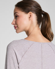 SPANX® SoftStretch Long Sleeve V-Neck Top | Coastal Fog / Light Coastal Fog