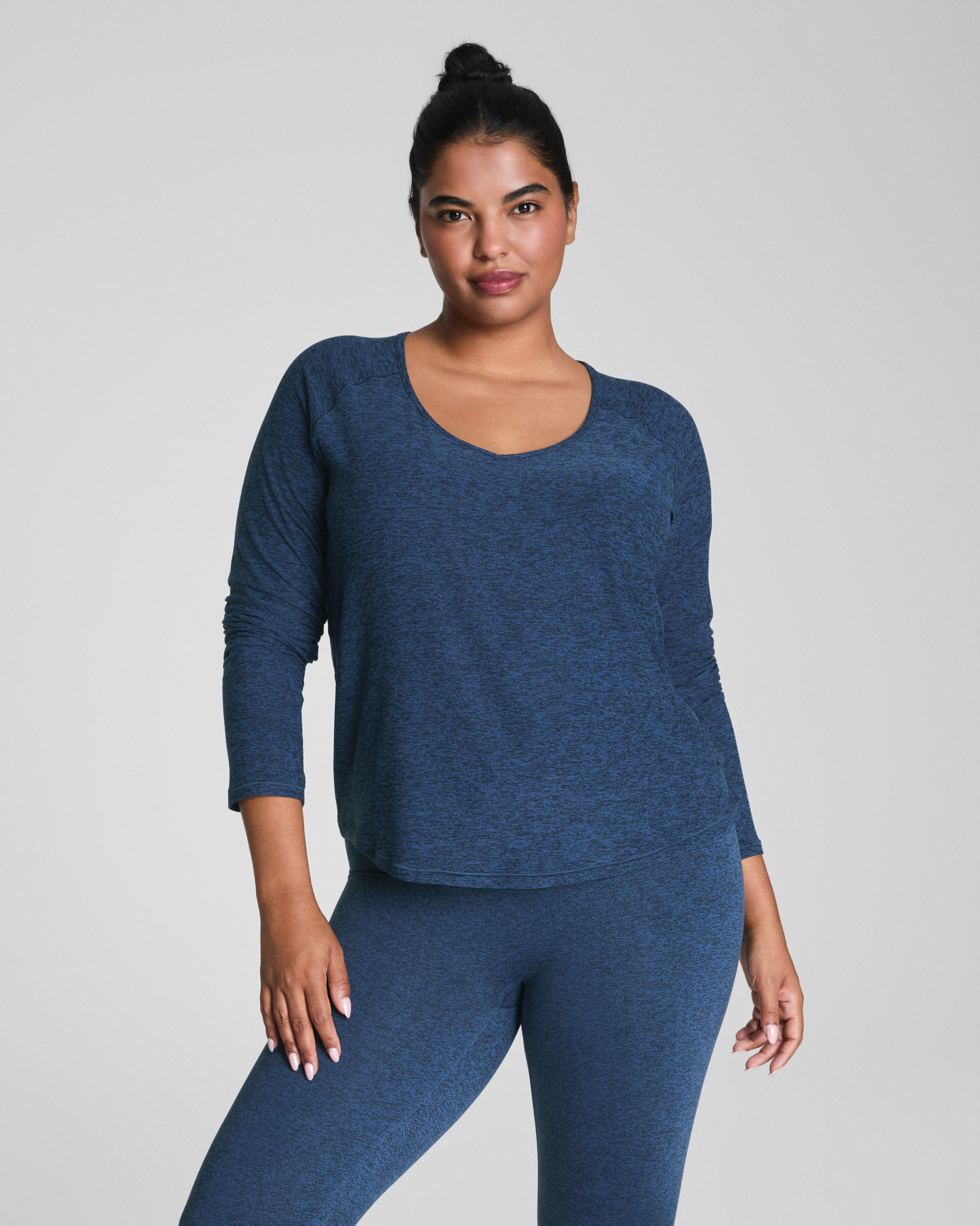 SPANX® SoftStretch Long Sleeve V-Neck Top