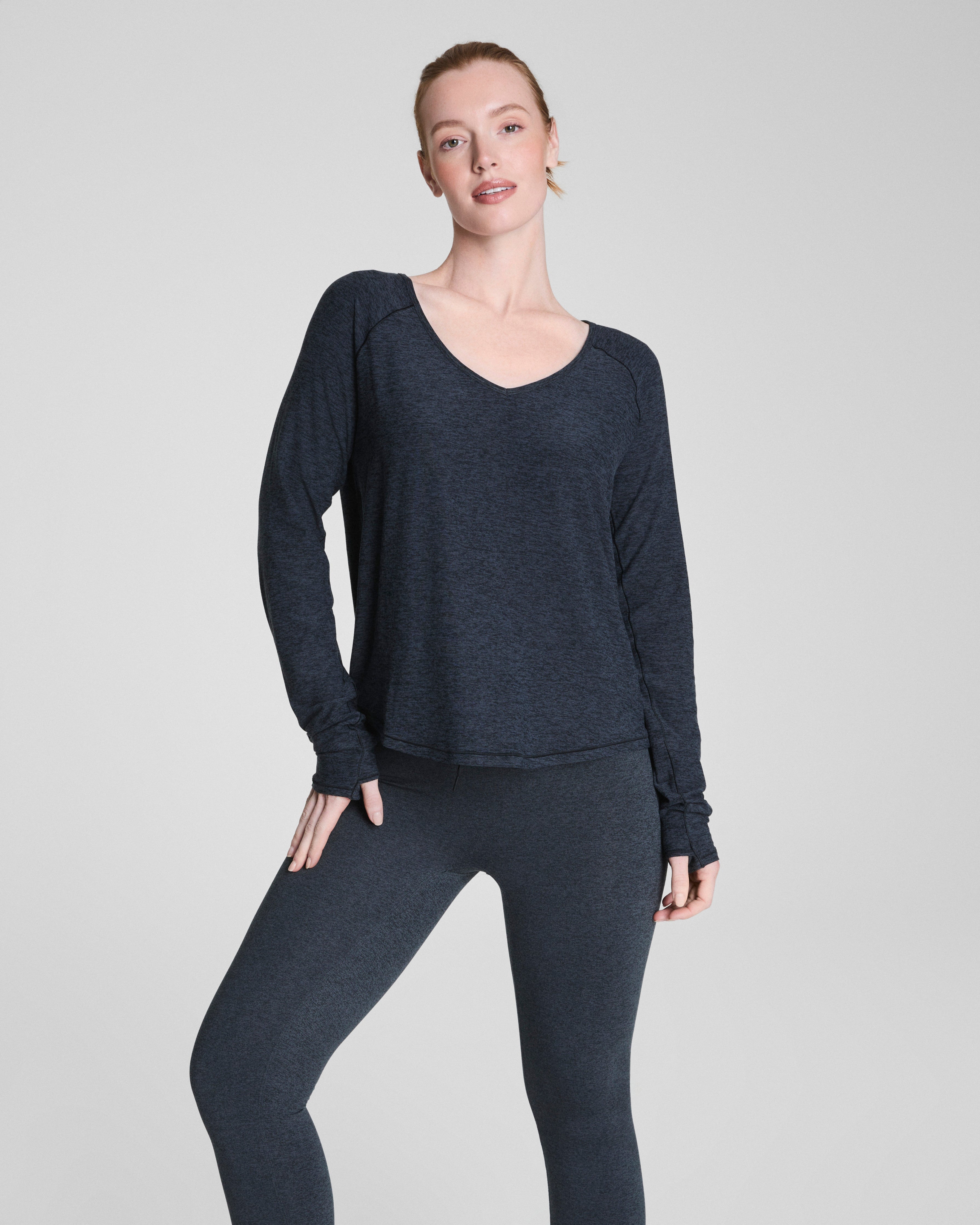 SPANX® SoftStretch Long Sleeve V-Neck Top