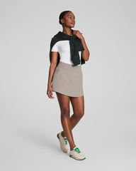 SPANX® On the Move Mini Skort, 4" | Stone Grey