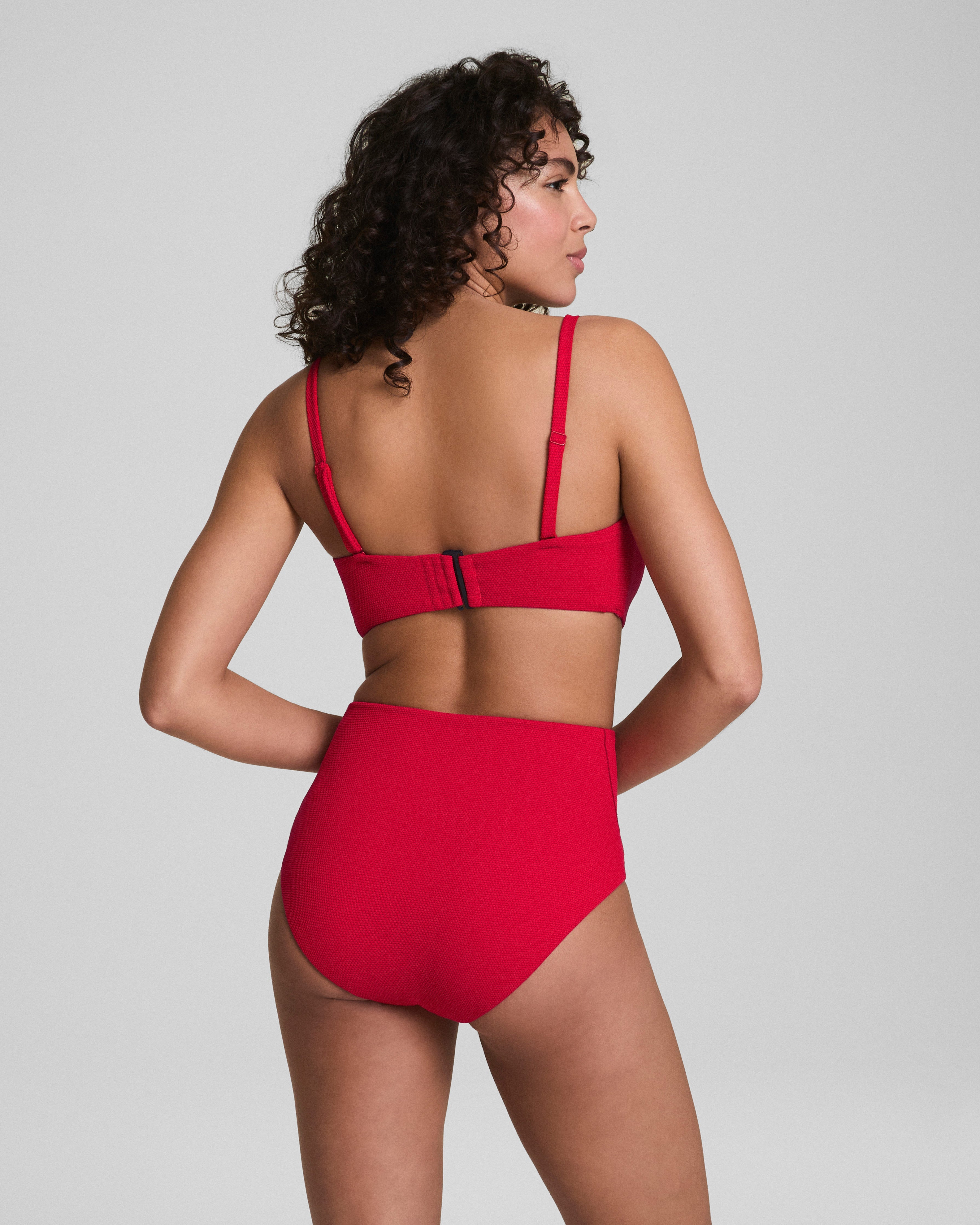 SPANXshape™ Swim Convertible Pique Bandeau Bikini Top | Spanx Red