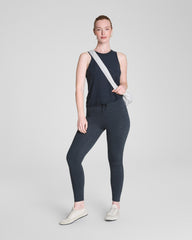 SPANX® SoftStretch Crewneck Tank | Very Black / Light Very Black