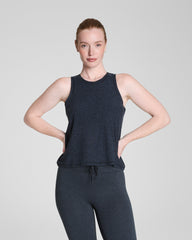 SPANX® SoftStretch Crewneck Tank | Very Black / Light Very Black