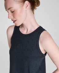 SPANX® SoftStretch Crewneck Tank | Very Black / Light Very Black