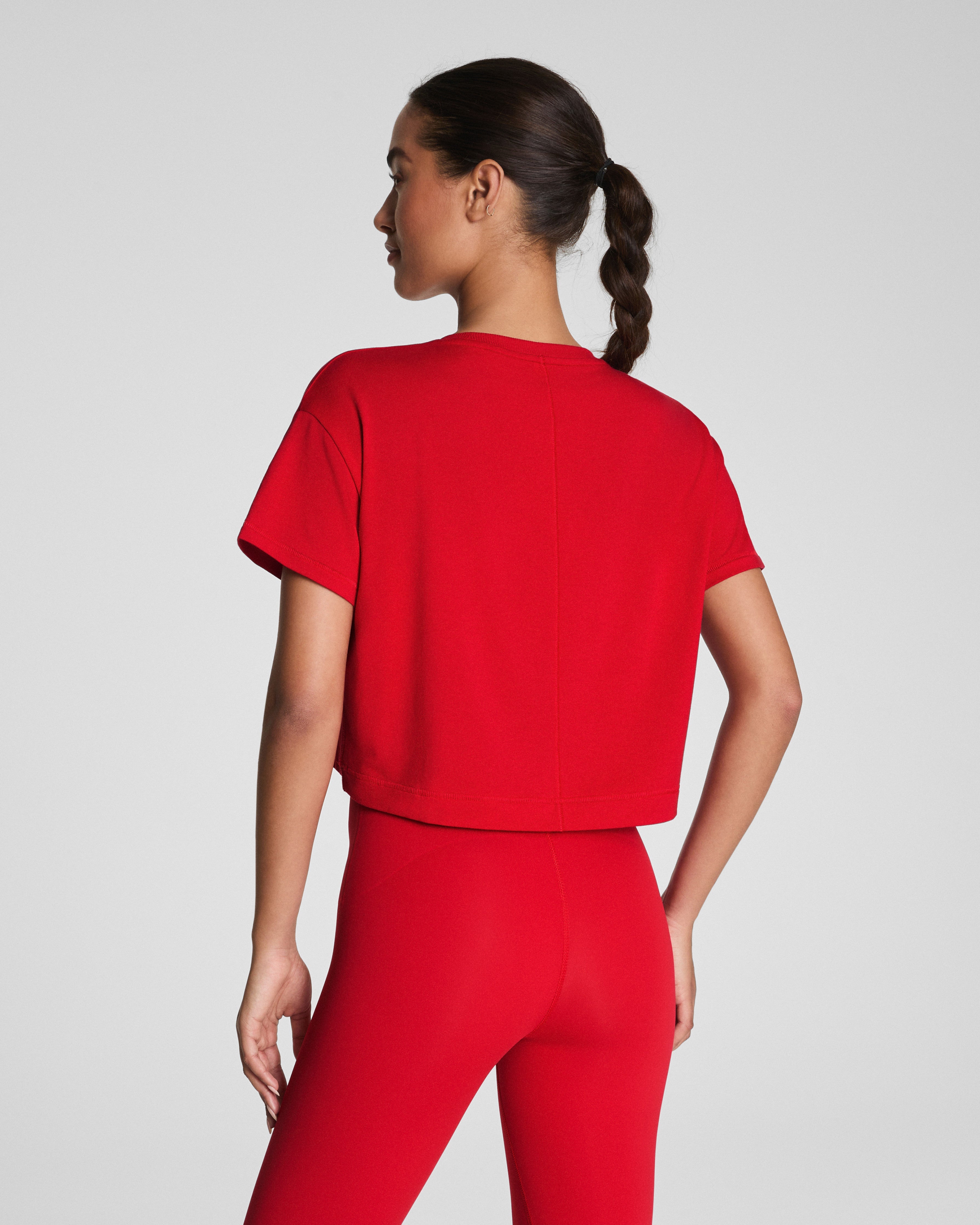 SPANX® Outpace Cropped Tee | Spanx Red