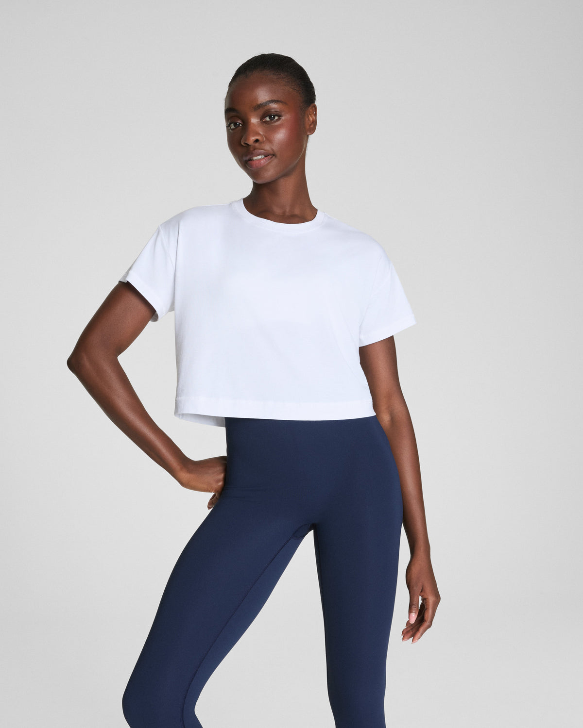 SPANX® Outpace Cropped Tee | Vivid White