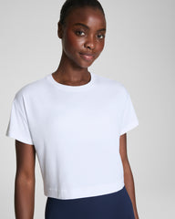 SPANX® Outpace Cropped Tee | Vivid White