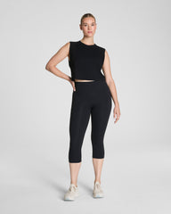 SPANX® Outpace Cropped Tank | Very Black