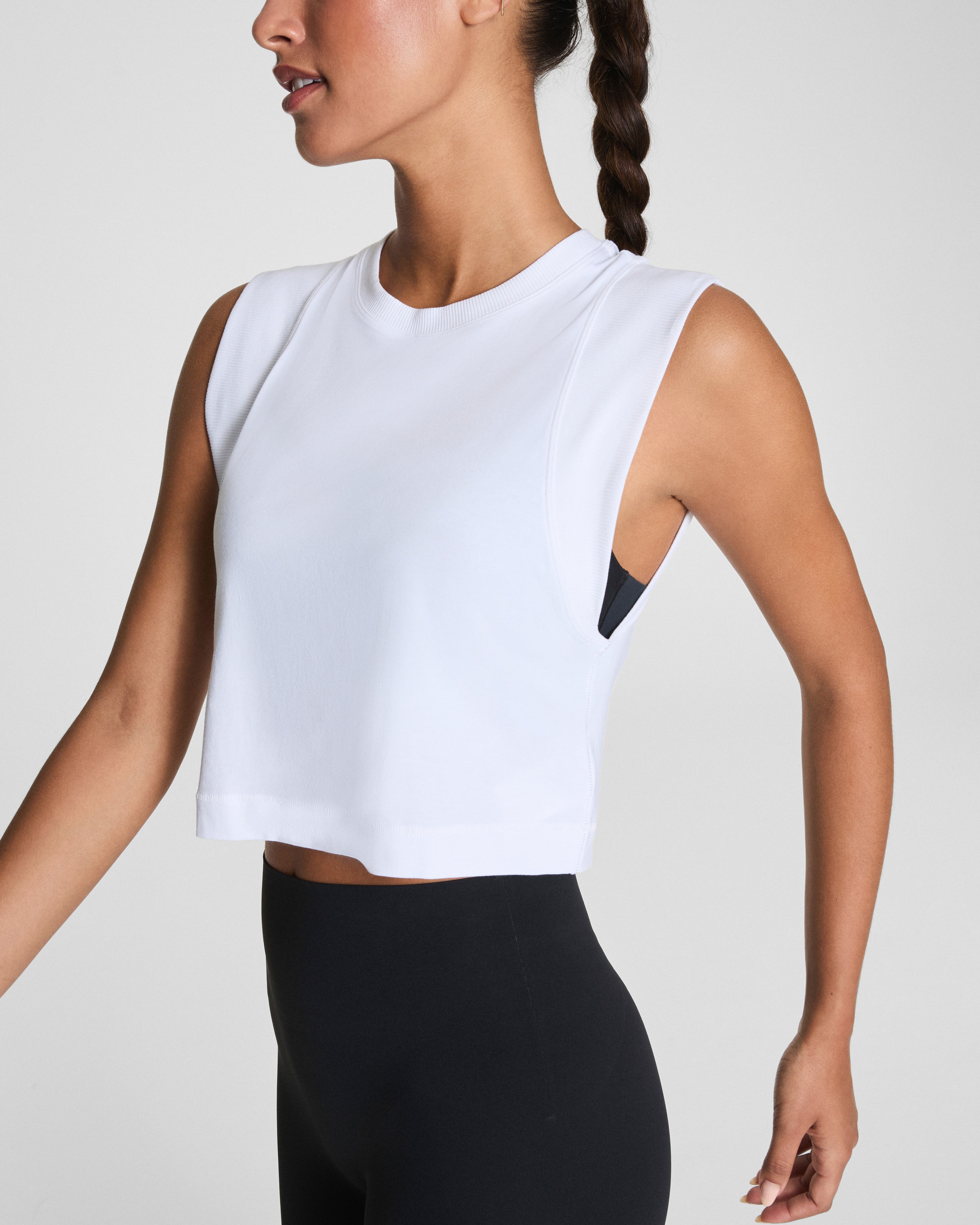 SPANX® Outpace Cropped Tank | Vivid White