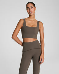 SPANX® Get Moving Cropped Square Neck Shelf Tank | Mineral