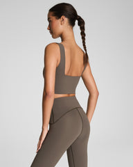 SPANX® Get Moving Cropped Square Neck Shelf Tank | Mineral