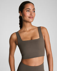 SPANX® Get Moving Cropped Square Neck Shelf Tank | Mineral
