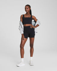 SPANX® Get Moving Cropped Square Neck Shelf Tank | Very Black