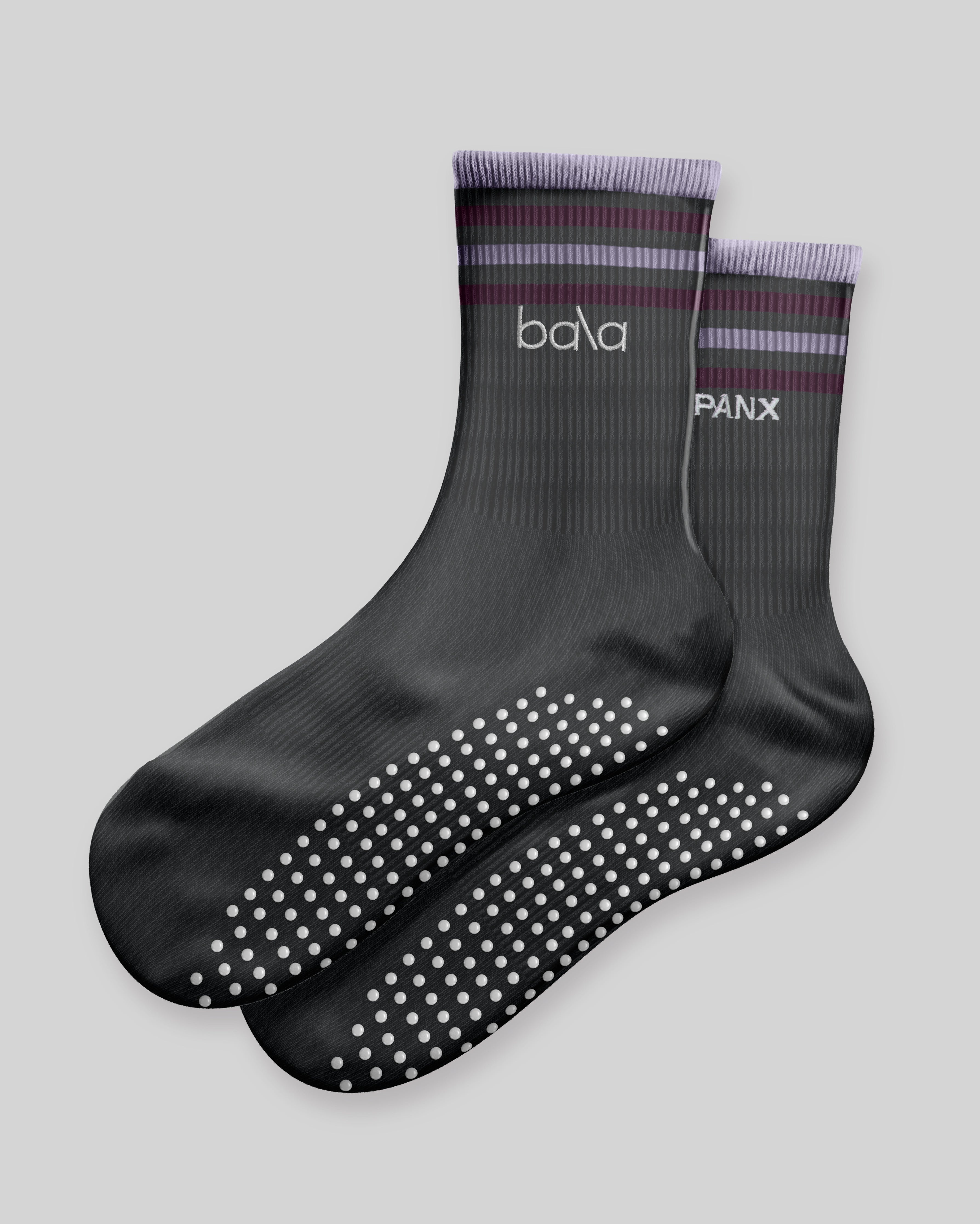 Bala No-Slip High Socks | Plum Berry/Orchid Ash/Very Black