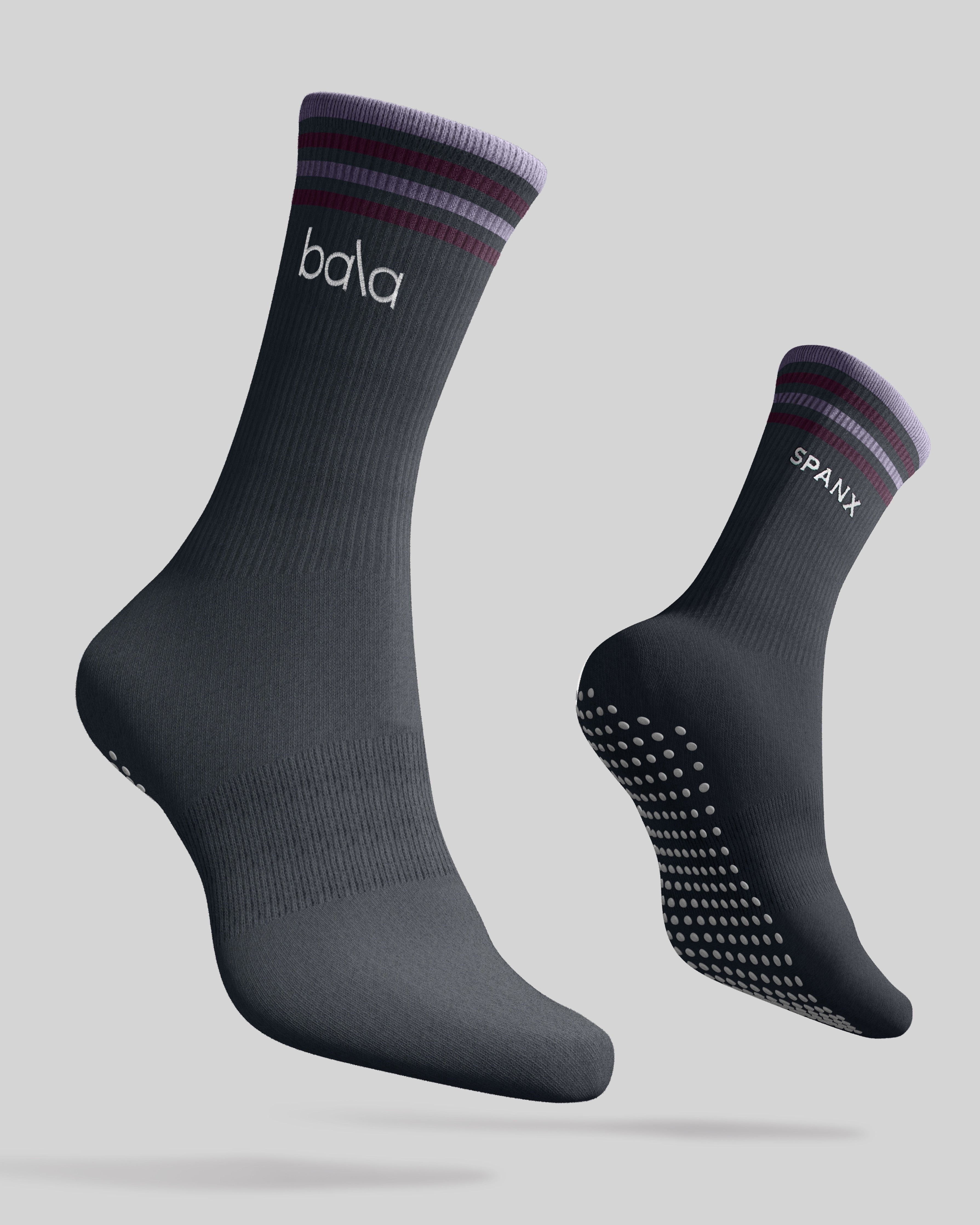 Bala No-Slip High Socks | Plum Berry/Orchid Ash/Very Black