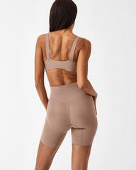 SPANXsculpt™ Seamless Power Mid-Thigh Short | Cafe Au Lait