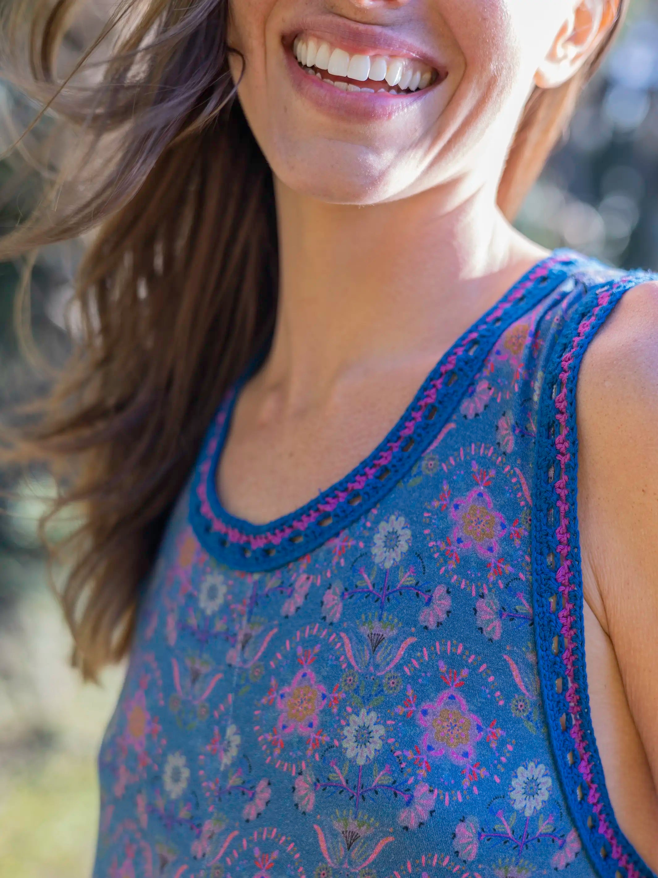 Willow "ButterSoft" Jumpsuit - Dusty Blue Medallions