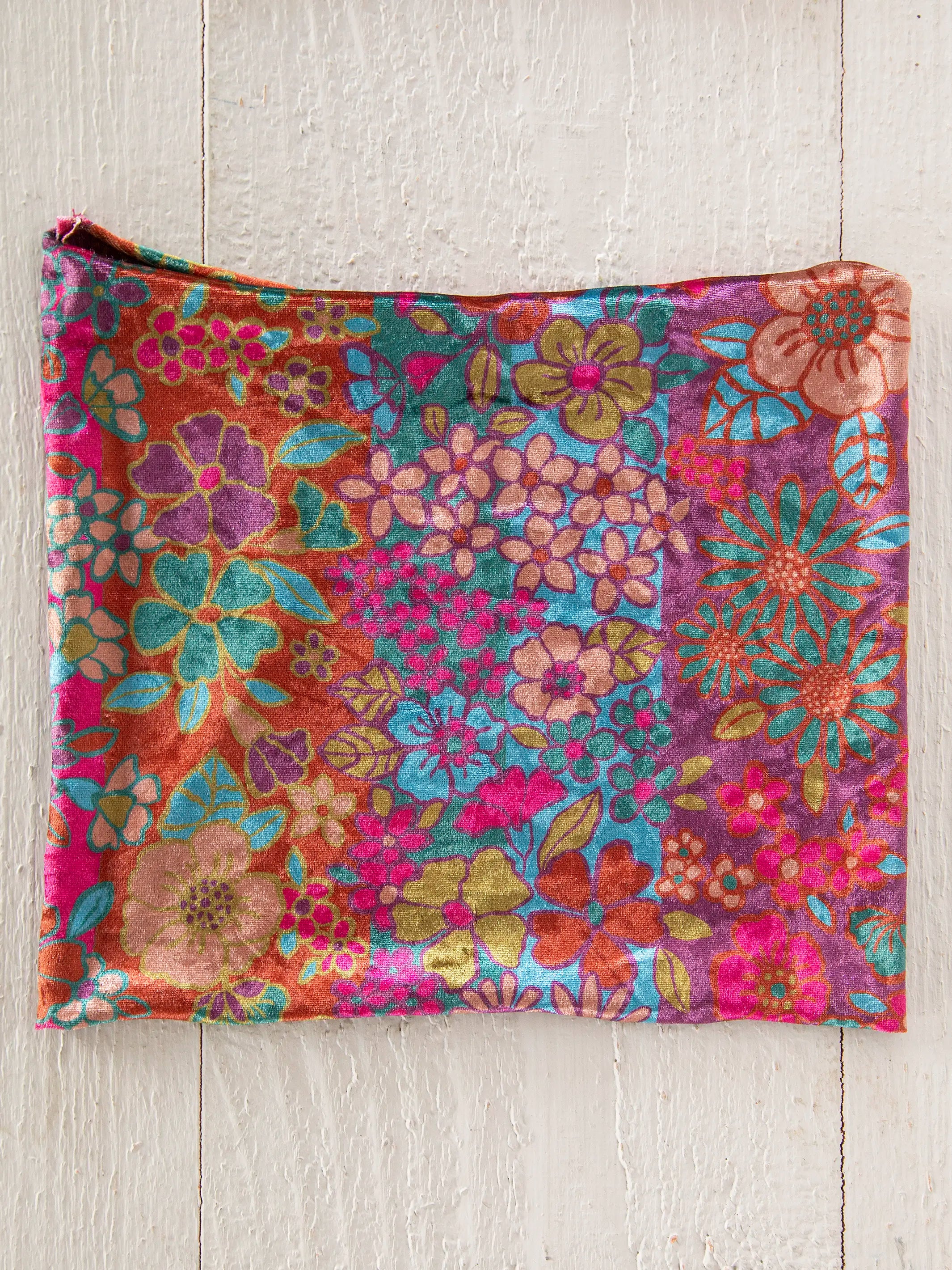 Velvet Boho Bandeau® Headband - 70s Striped Plum