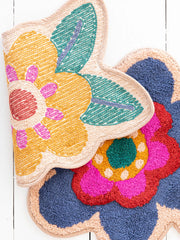 Tufted Runner Bath Mat - Folk Flower