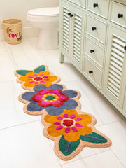 Tufted Runner Bath Mat - Folk Flower