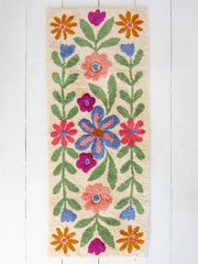 Tufted Runner Bath Mat - Cream Floral Vines