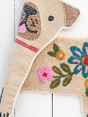 Tufted Cotton Bath Mat - Tan Dog