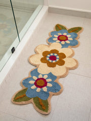 Tufted Runner Bath Mat - Cream Flower