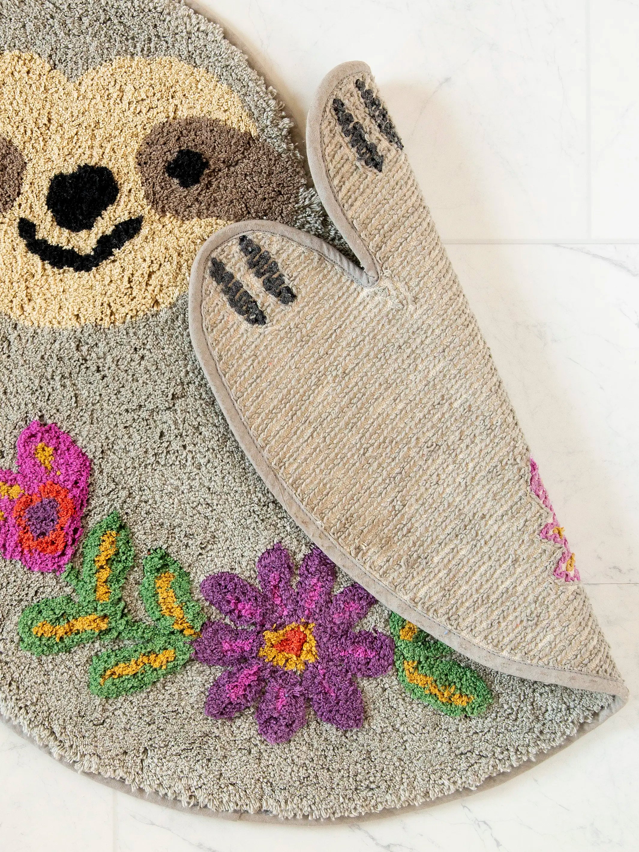 Tufted Cotton Bath Mat - Sloth
