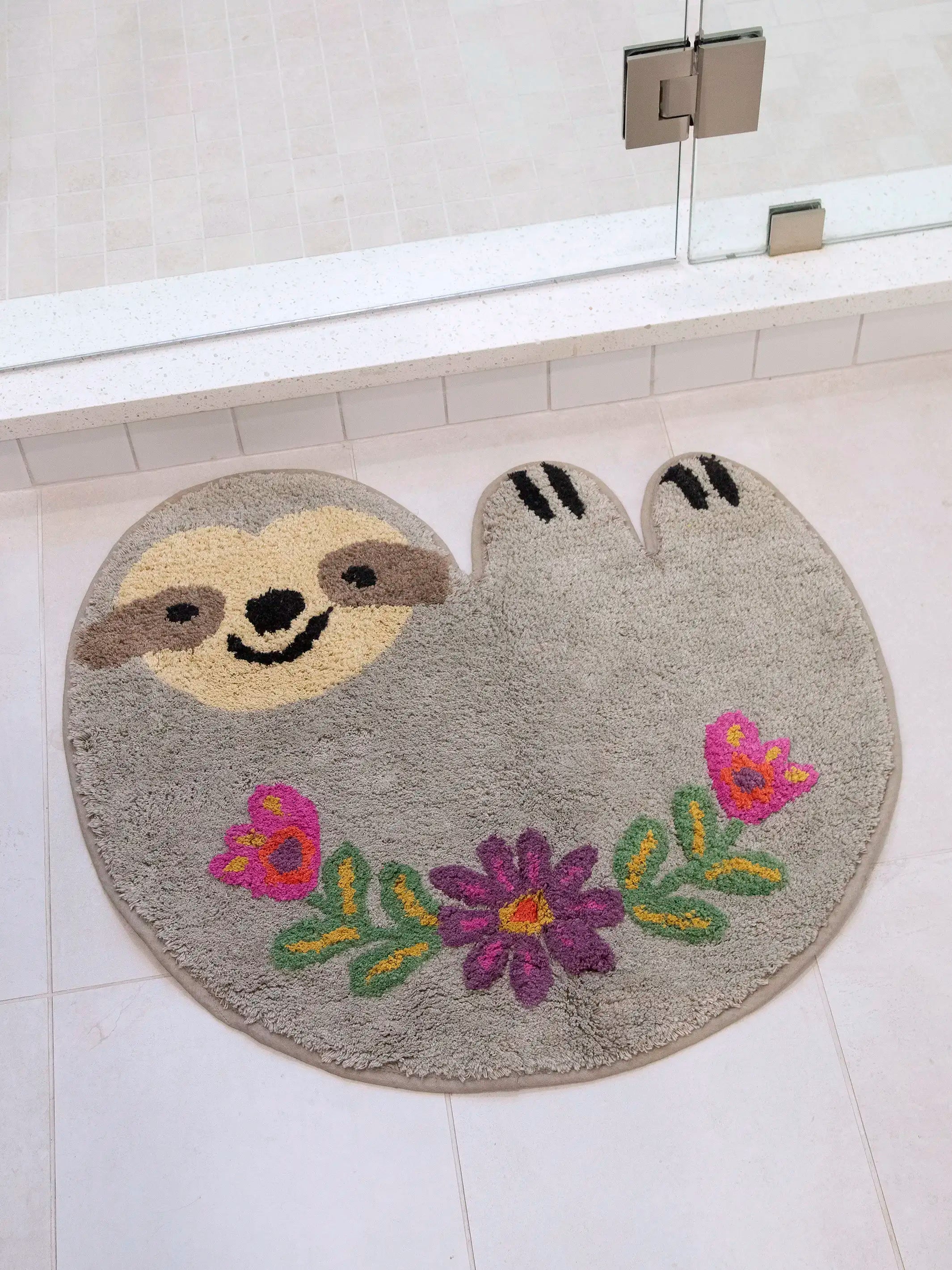 Tufted Cotton Bath Mat - Sloth