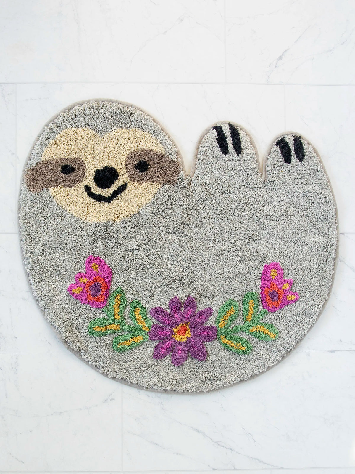 Tufted Cotton Bath Mat - Sloth