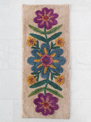 Tufted Runner Bath Mat - Taupe Flower