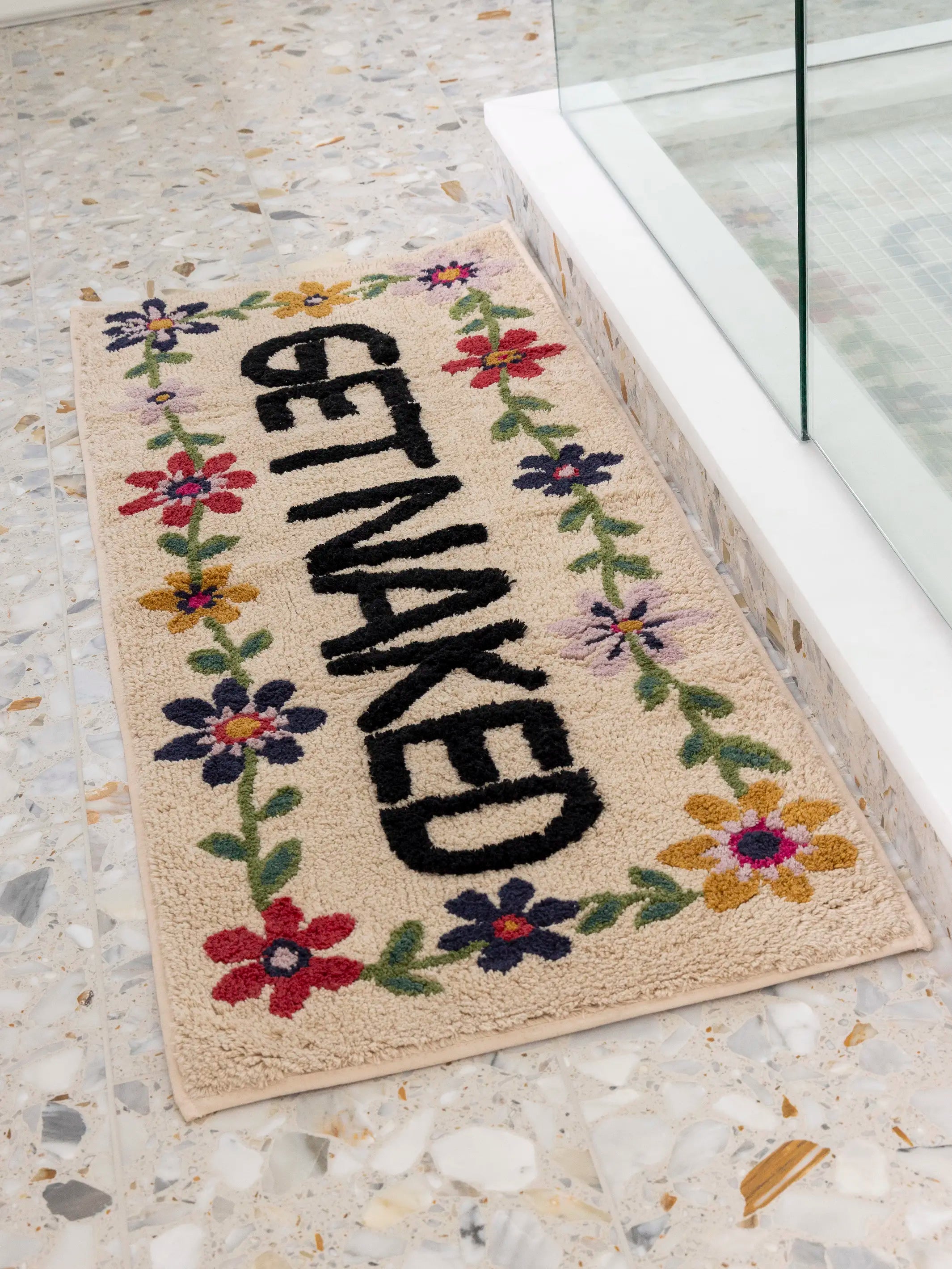 Tufted Runner Bath Mat - Taupe Get Naked