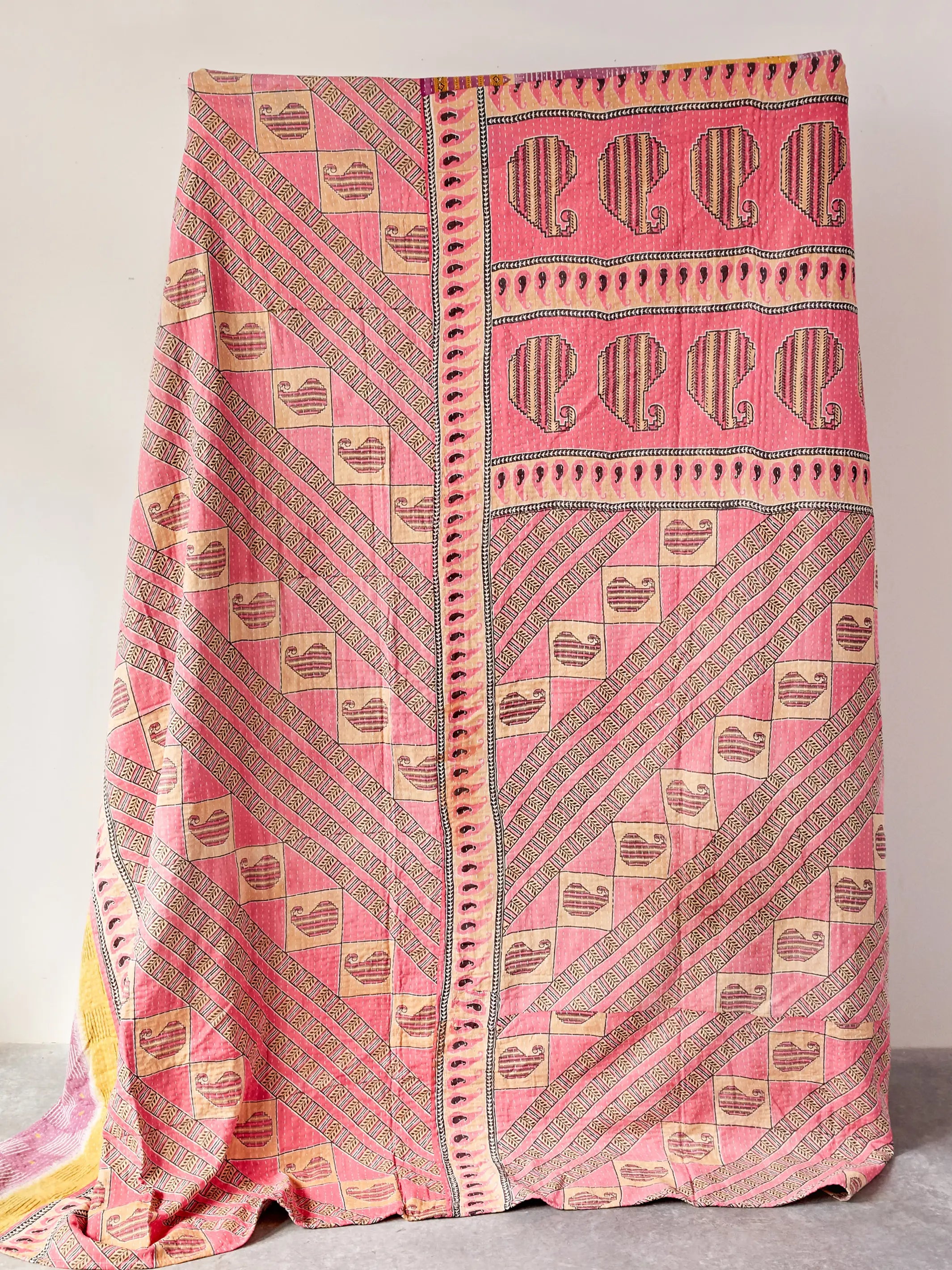 Vintage Kantha Blanket Quilt