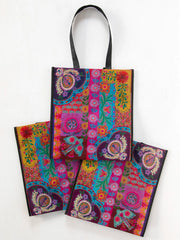 XL Happy Bag, Set of 3 - Rainbow Patchwork